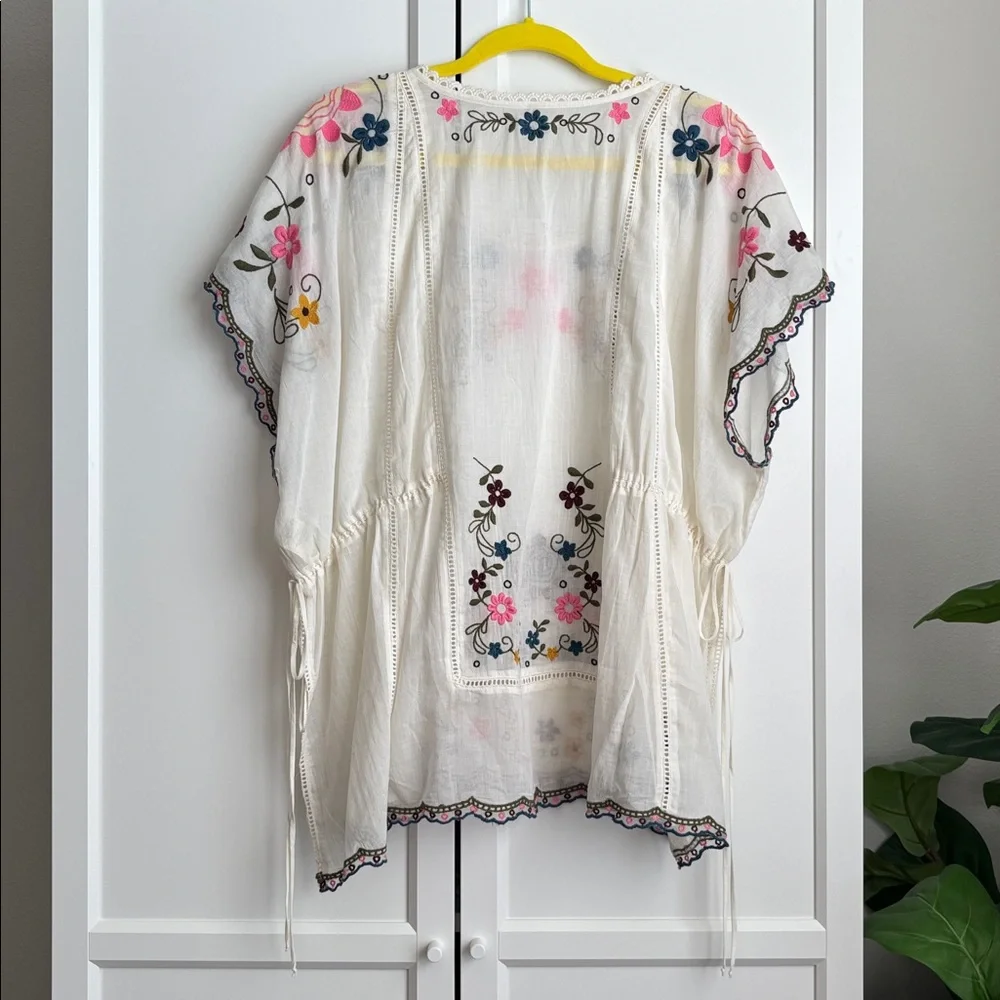 NWT Free People Danielle Embroidered Top, XS - Picture 7 of 8